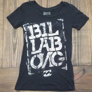 Billabong Black Logo Short Sleeve Size Small